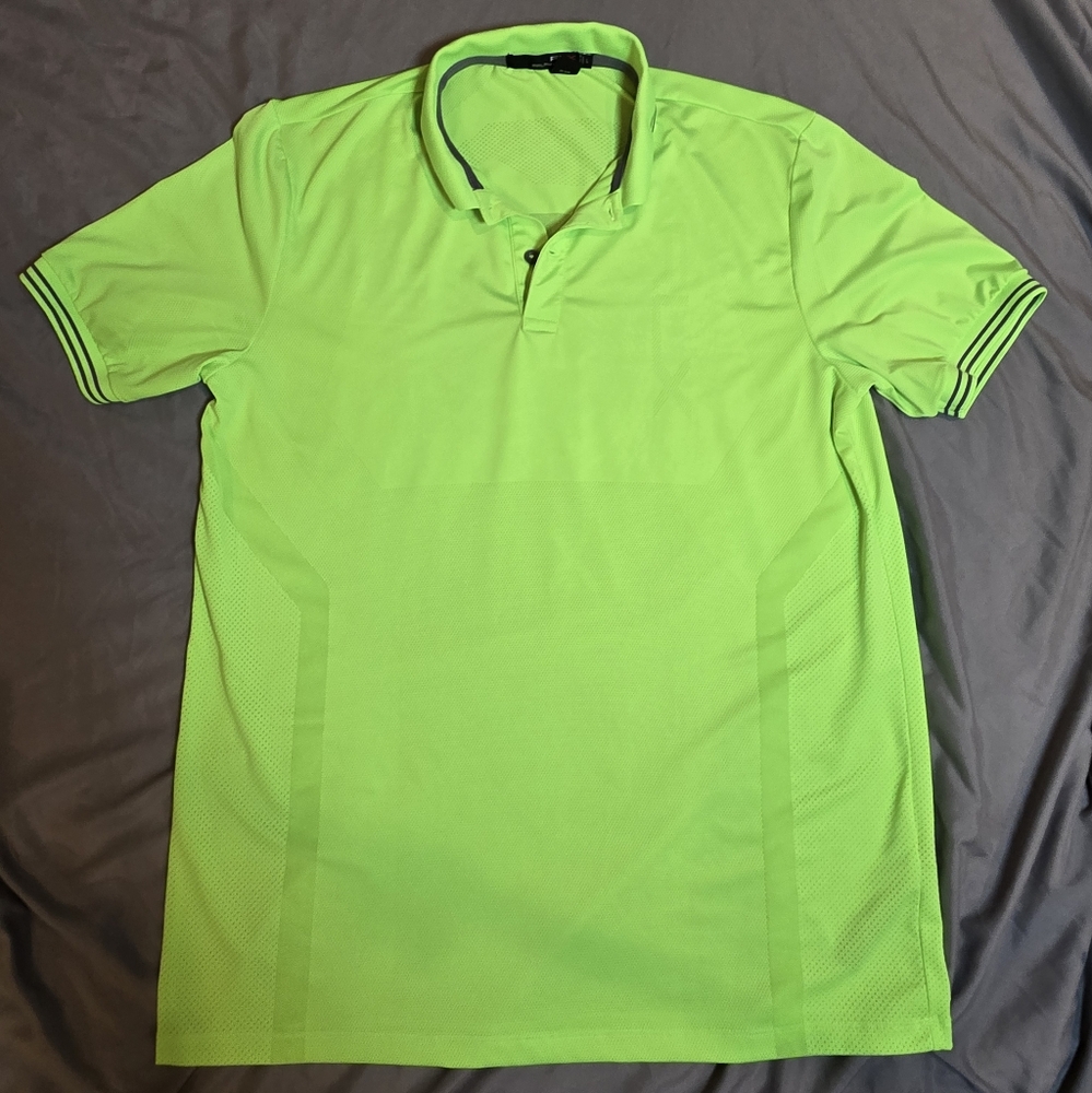 Men's Neon‎ Green Polo Shirt - Picture 5 of 5